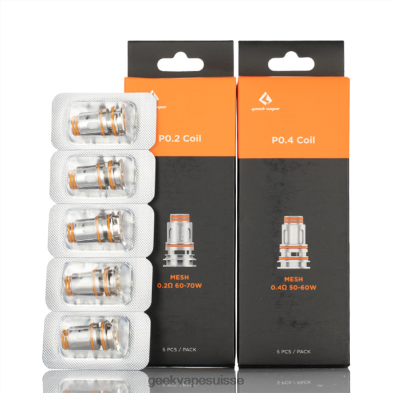 GeekVape Bobine série p 5 pièces/paquet - Geek Vape Suisse DN44X14 p0,15 ohm xm