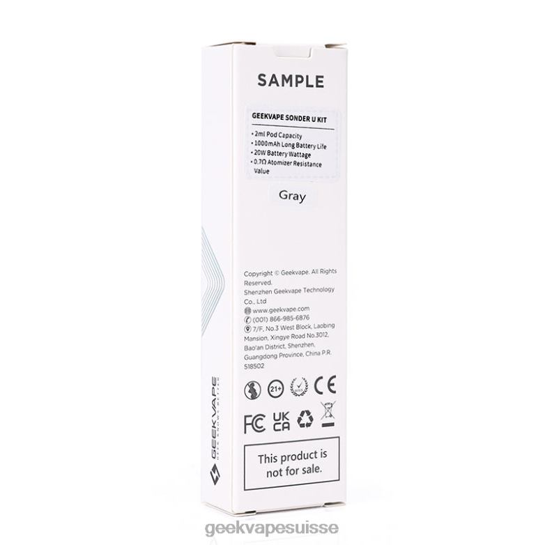 GeekVape Kit système Sonder U Pod 1000 mah - Geek Vape Online DN44X136 blanc